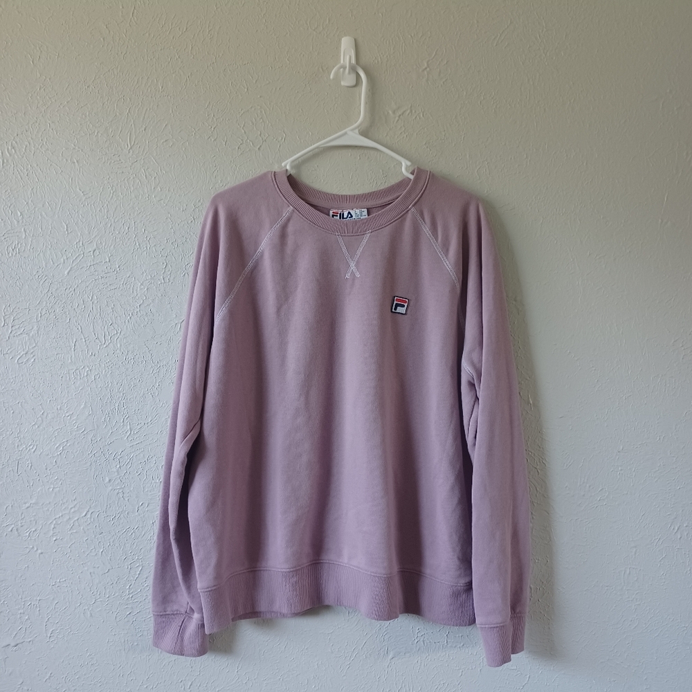 Fila Purple Pullover Sweatshirt Women's Crewneck US XXL
